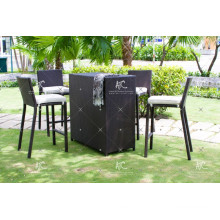 Unique Design Poly Rattan Bar Set For Outdoor Garden